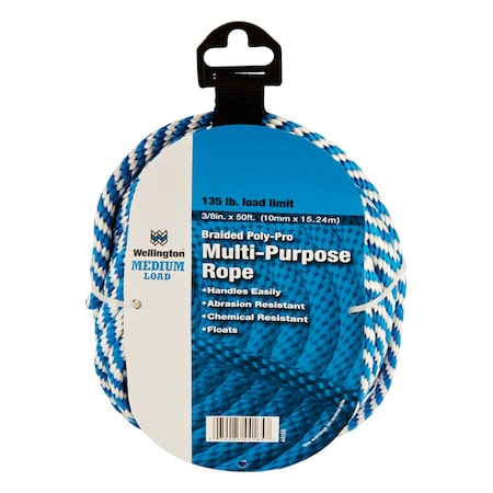 Wellington ROPE DERBY 3/8""X50' BLU P7227F0050B70